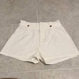 SHEIN Cream High-Waisted Shorts